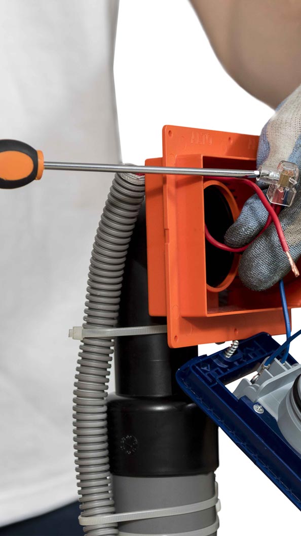 Anschluss der Saugdosen