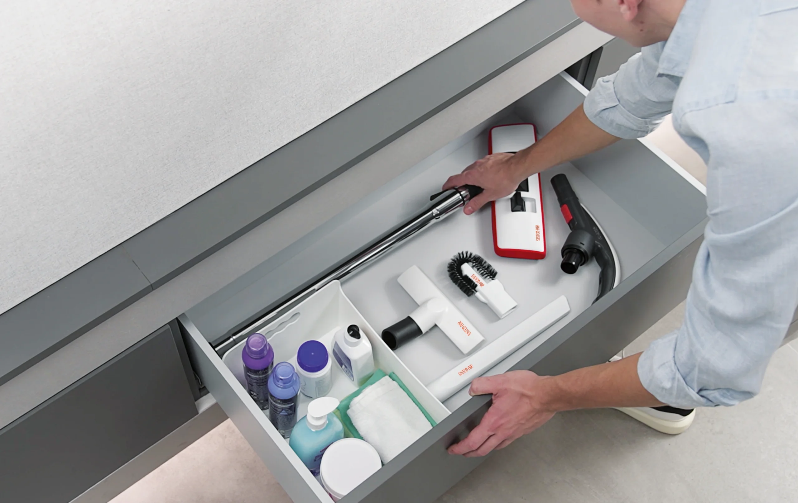 Sense-Zubehör in der Schublade – Sistem Air